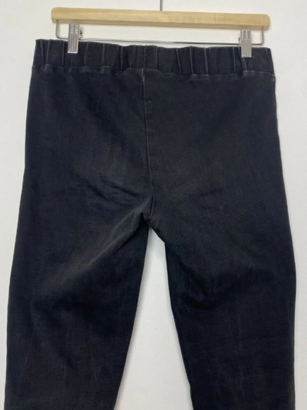 Soft Surroundings Black Denim Elastic Waist Pull-On Skinny Jeans Small Petite